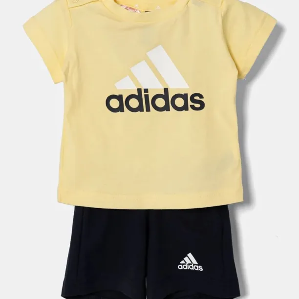 adidas compleu bebe I BL CO T SET culoarea galben