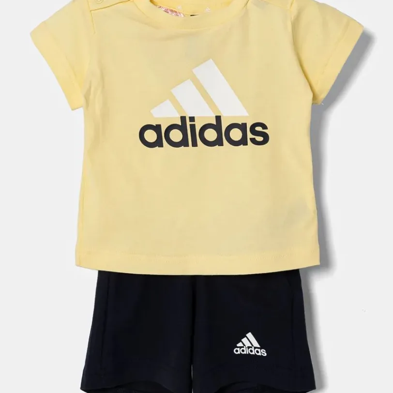 adidas compleu bebe I BL CO T SET culoarea galben