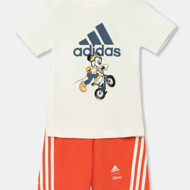 adidas compleu bebe I DY MM T SET culoarea rosu