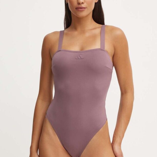 adidas costum de baie dintr-o bucată Iconisea culoarea violet