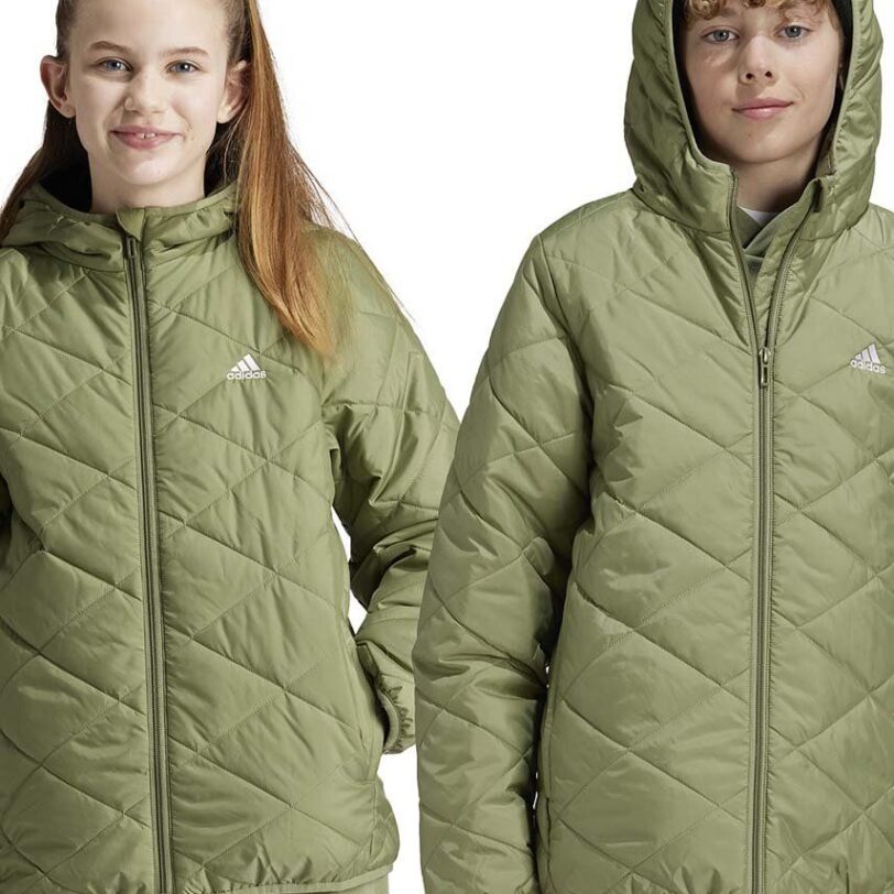 adidas geaca copii J LT PADKT culoarea verde