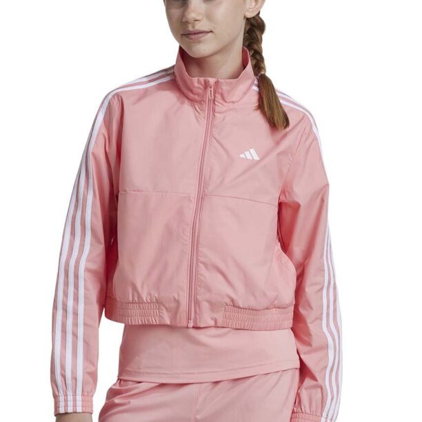 adidas geaca copii JG TR-ES 3SK culoarea roz