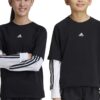 adidas longsleeve copii JAM 2IN1 LS culoarea negru