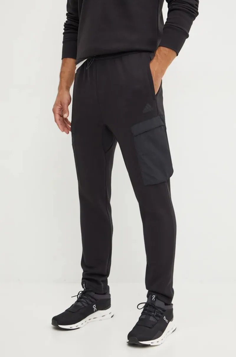 adidas pantaloni de trening City Escape culoarea negru