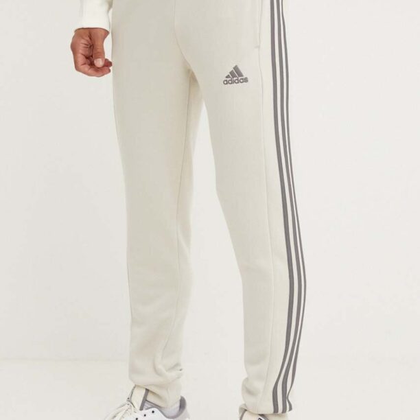 adidas pantaloni de trening Essentials culoarea bej