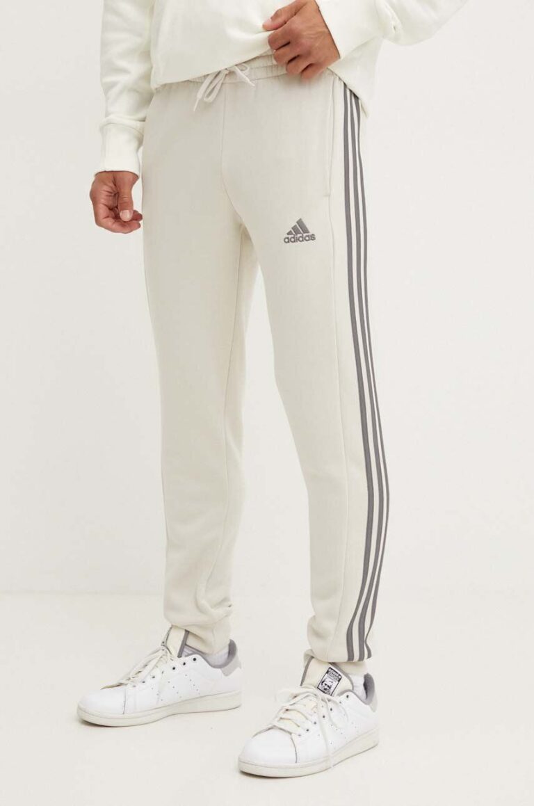 adidas pantaloni de trening Essentials culoarea bej