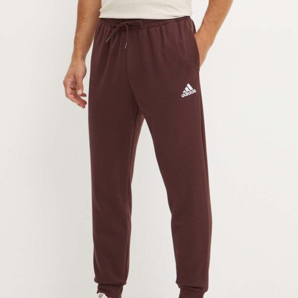 adidas pantaloni de trening Essentials culoarea maro