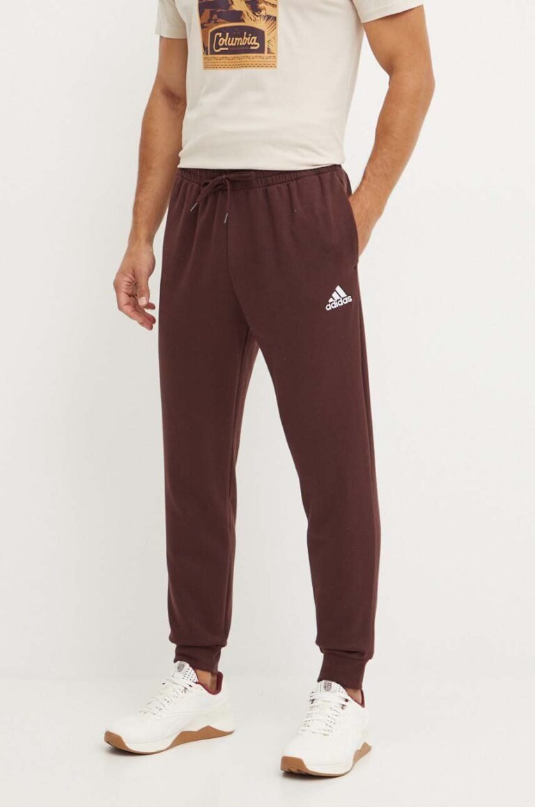 adidas pantaloni de trening Essentials culoarea maro