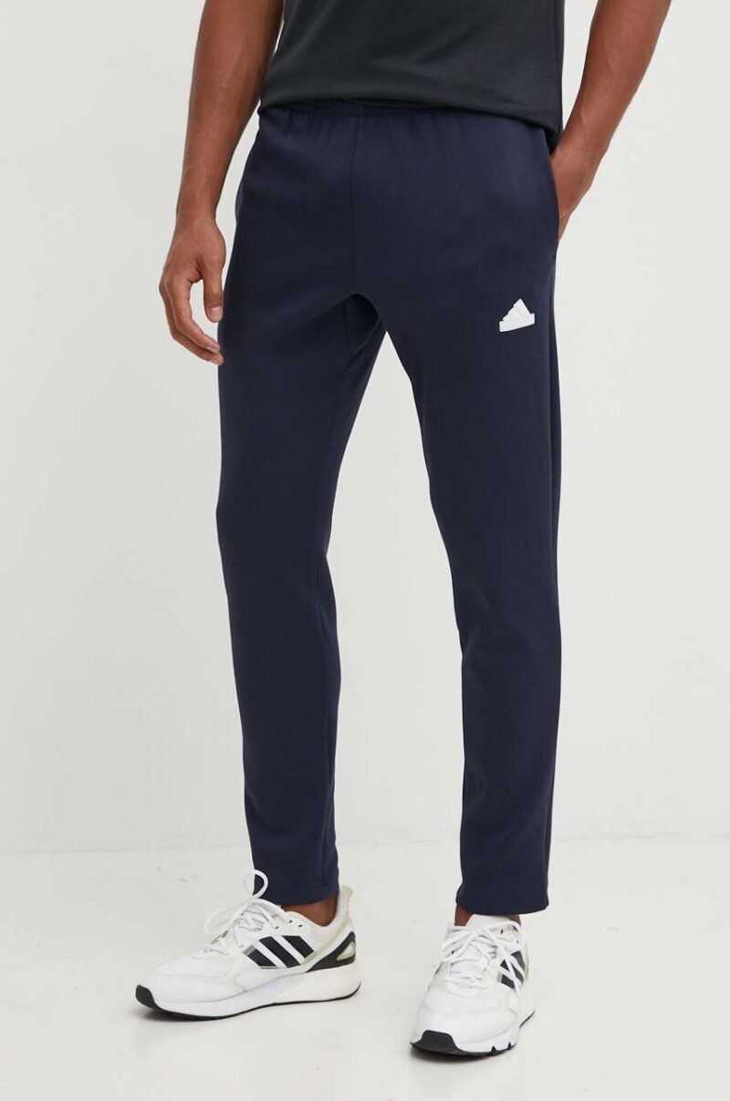 adidas pantaloni de trening Future Icons culoarea albastru marin