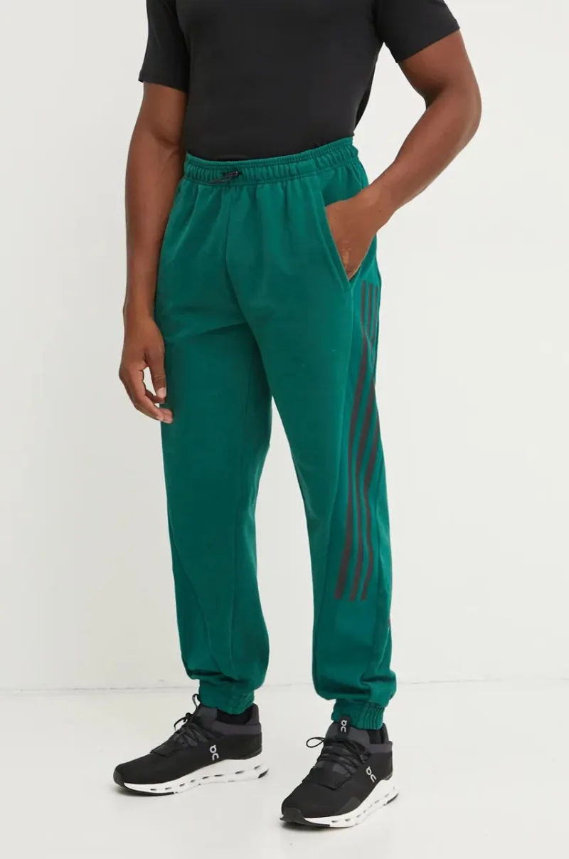 adidas pantaloni de trening Future Icons culoarea verde