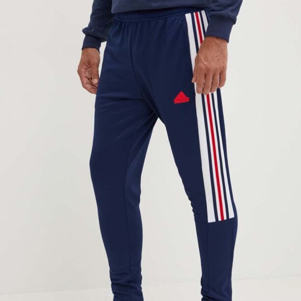 adidas pantaloni de trening Tiro culoarea albastru marin