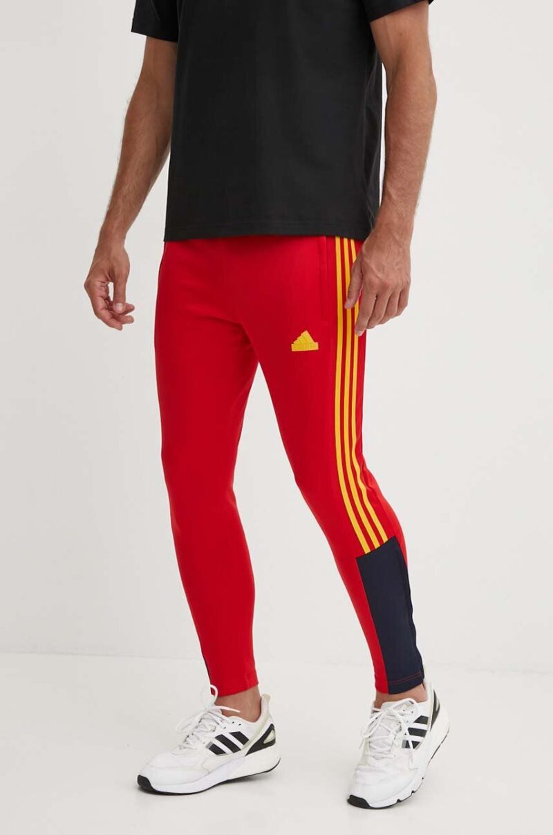 adidas pantaloni de trening Tiro culoarea rosu