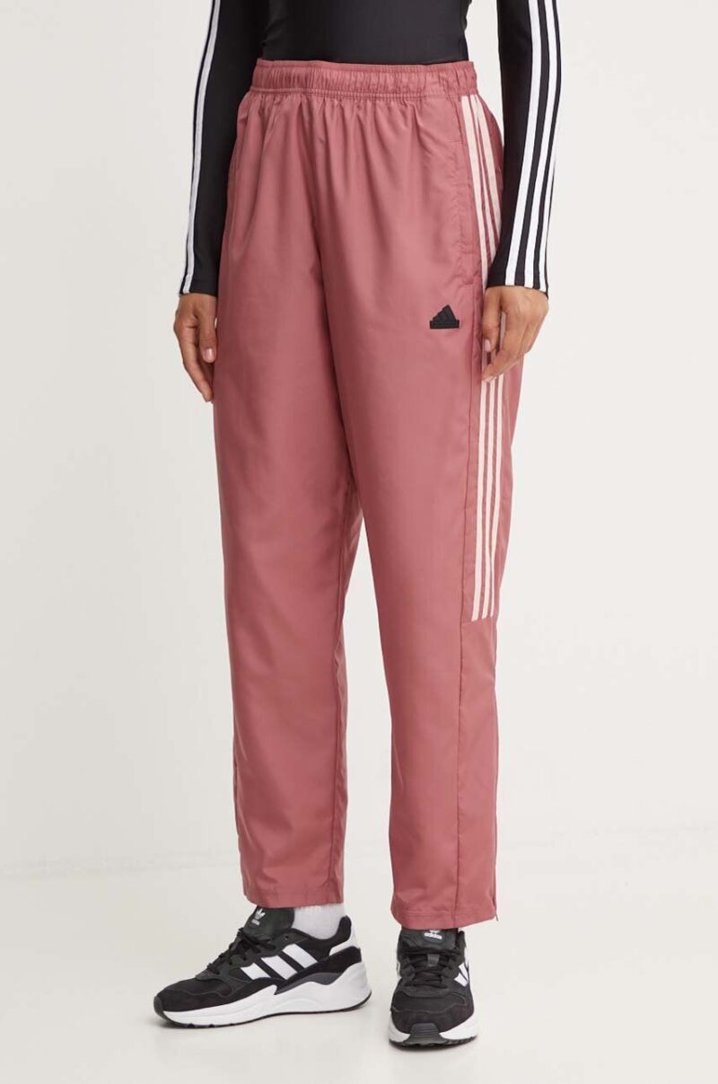 adidas pantaloni de trening Tiro culoarea roz