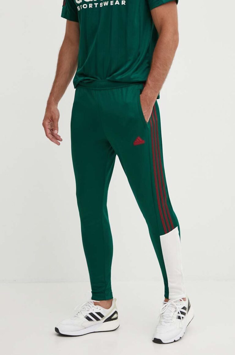 adidas pantaloni de trening Tiro culoarea verde