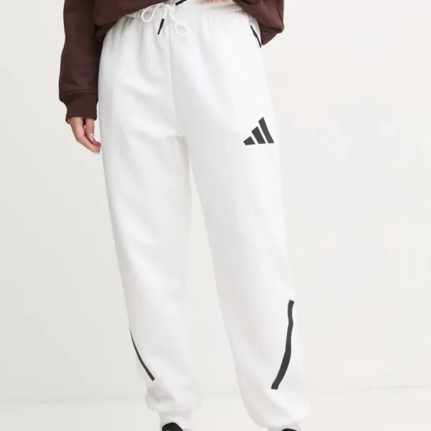 adidas pantaloni de trening ZNE culoarea alb