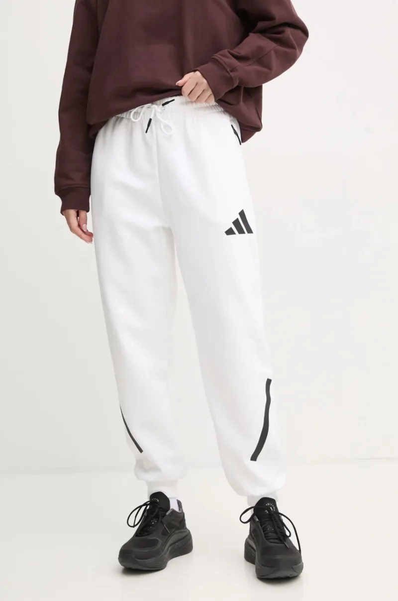 adidas pantaloni de trening ZNE culoarea alb