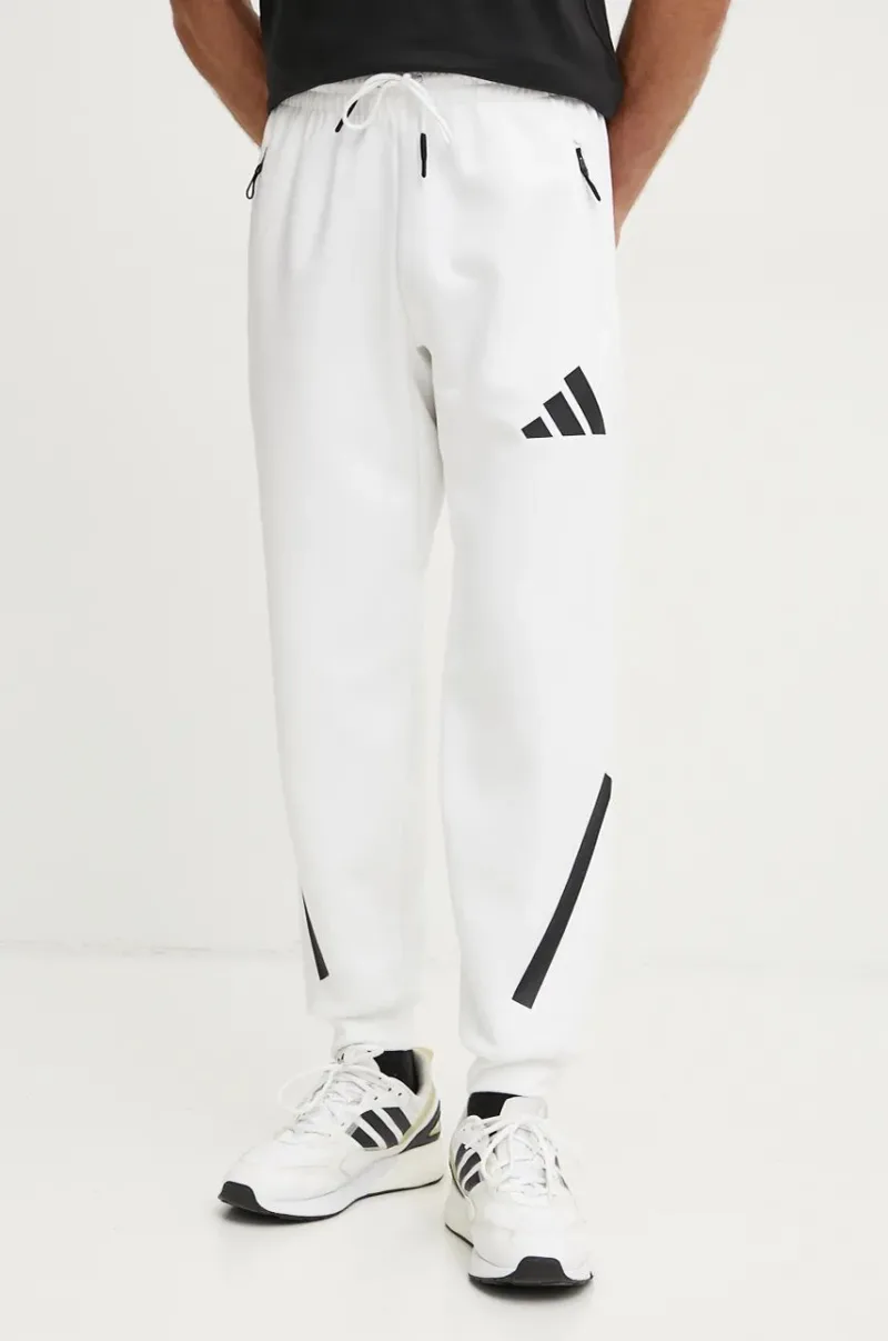 adidas pantaloni de trening ZNE culoarea alb