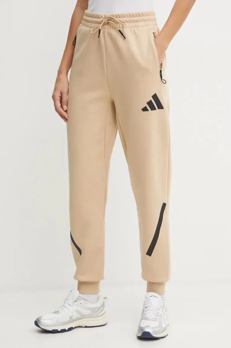 adidas pantaloni de trening ZNE culoarea bej