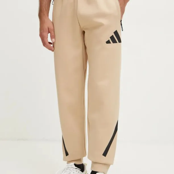 adidas pantaloni de trening ZNE culoarea bej