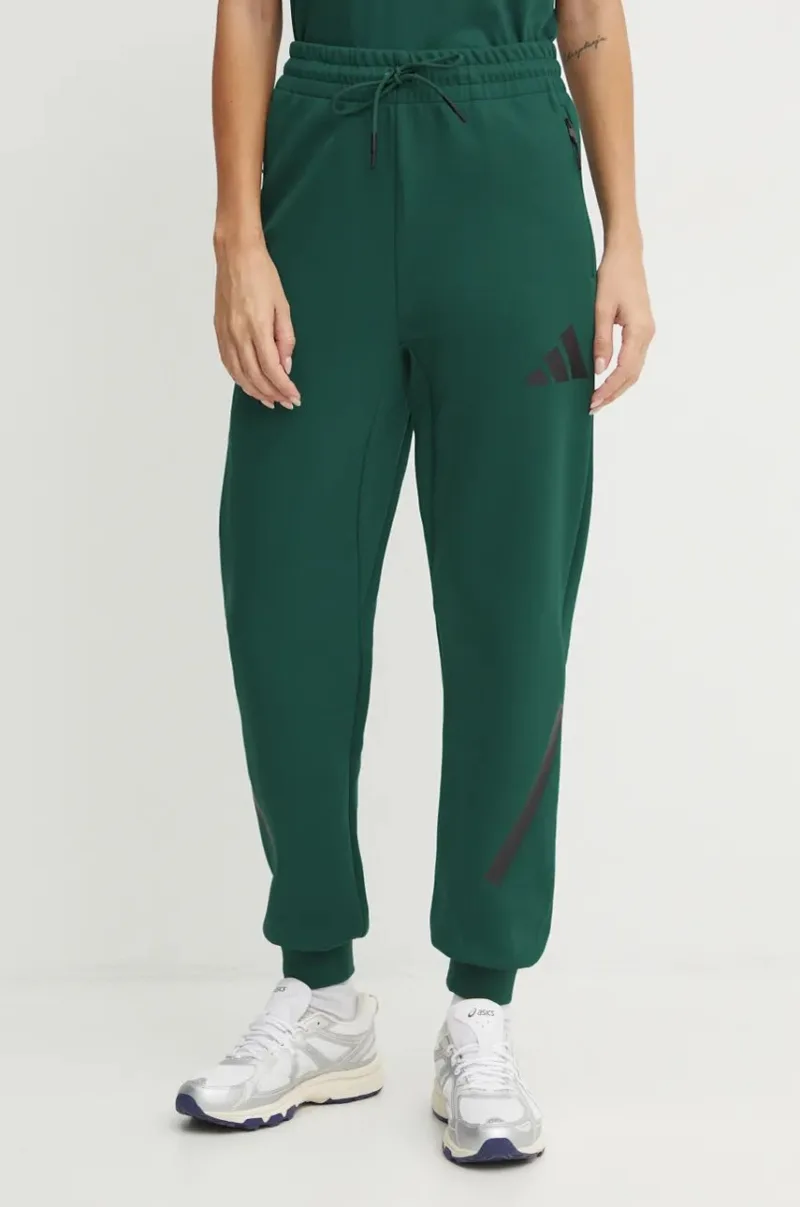 adidas pantaloni de trening ZNE culoarea verde