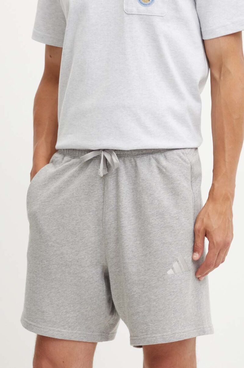 adidas pantaloni scurti din bumbac All SZN culoarea gri