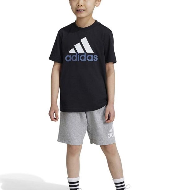 adidas set de bumbac pentru copii LK BL CO T SET culoarea negru