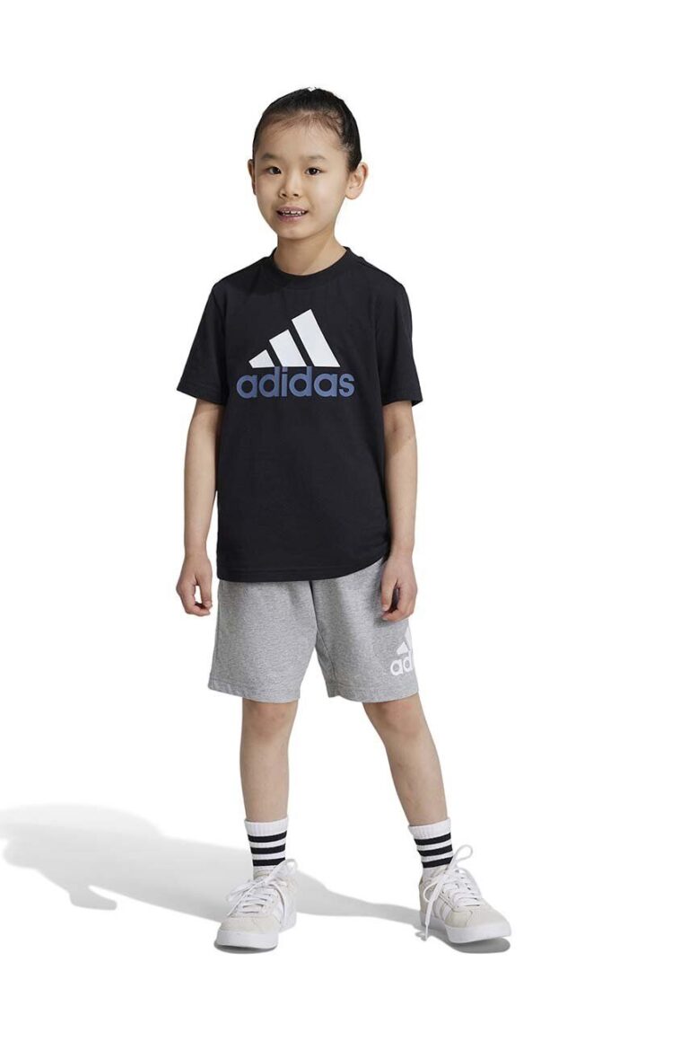 adidas set de bumbac pentru copii LK BL CO T SET culoarea negru