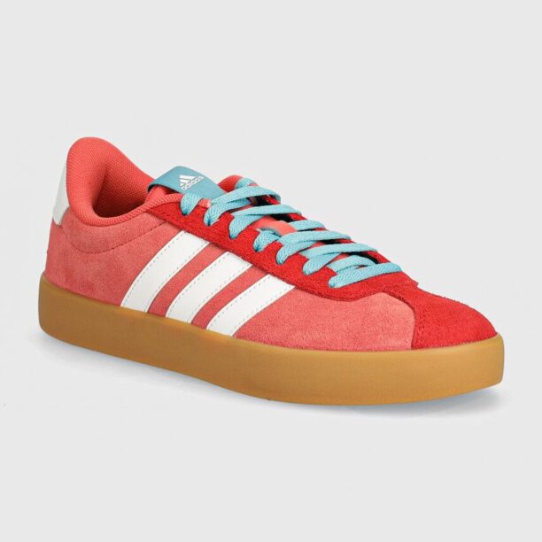 adidas sneakers Vl Court culoarea rosu