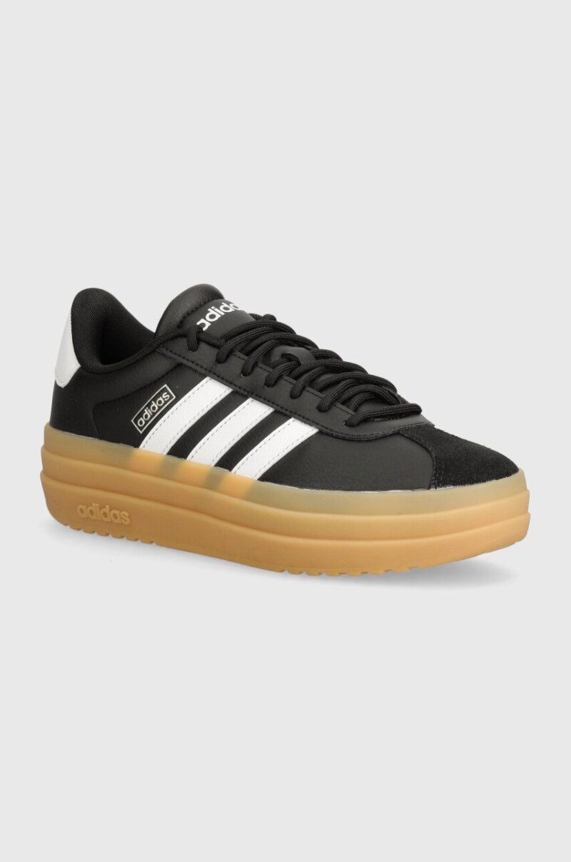 adidas sneakers din piele Vl Court Bold culoarea negru