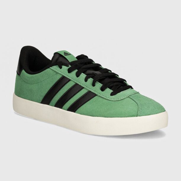 adidas sneakers din piele intoarsă Vl Court culoarea verde