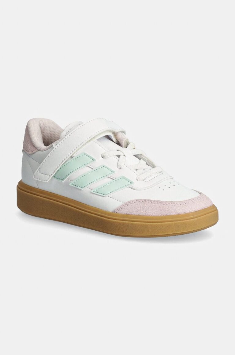 adidas sneakers pentru copii COURTBLOCK EL C culoarea alb