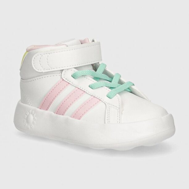 adidas sneakers pentru copii GRAND COURT MID culoarea alb