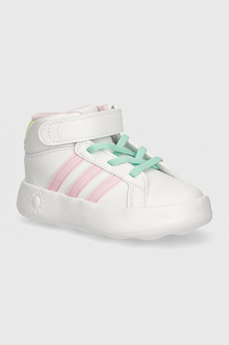 adidas sneakers pentru copii GRAND COURT MID culoarea alb