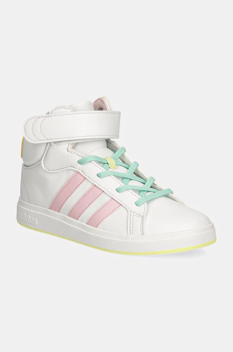 adidas sneakers pentru copii GRAND COURT MID culoarea alb