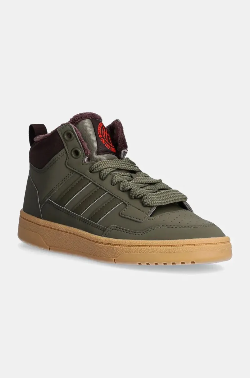 adidas sneakers pentru copii RAPID COURT MID WINTERIZED culoarea verde