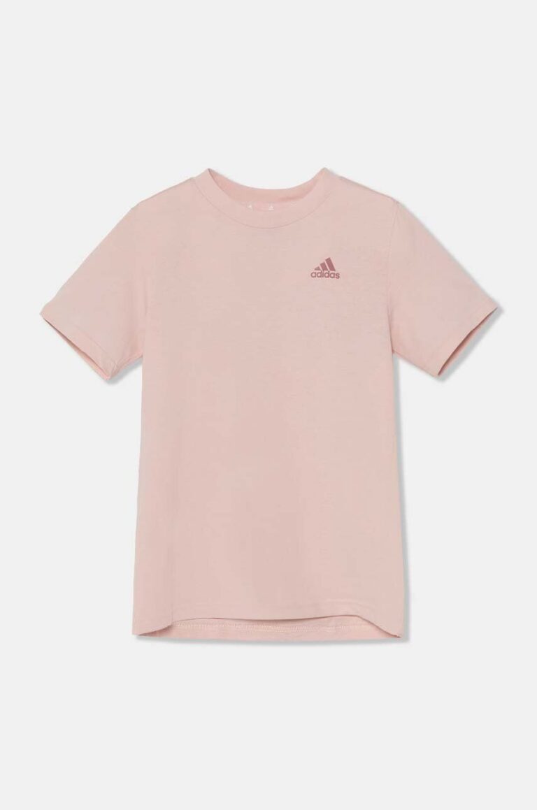 adidas tricou de bumbac pentru copii U SL TEE culoarea roz