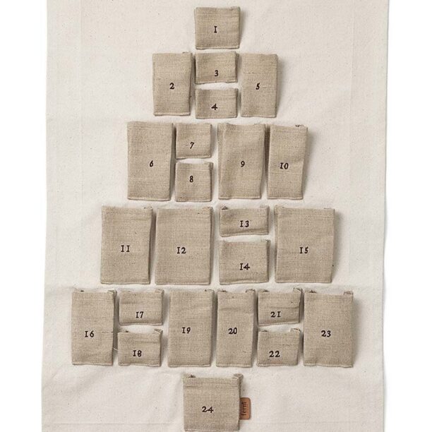 ferm LIVING calendar de advent pentru copii Pine Christmas Calendar