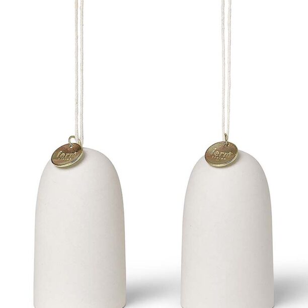 ferm LIVING glob de crăciun Bell Ceramic Ornaments 2-pack