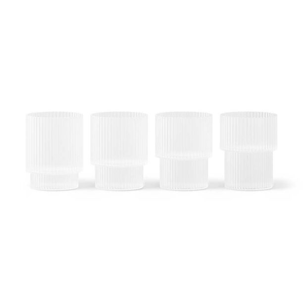 ferm LIVING un set de pahare Ripple Small Glasses 60 ml 4-pack