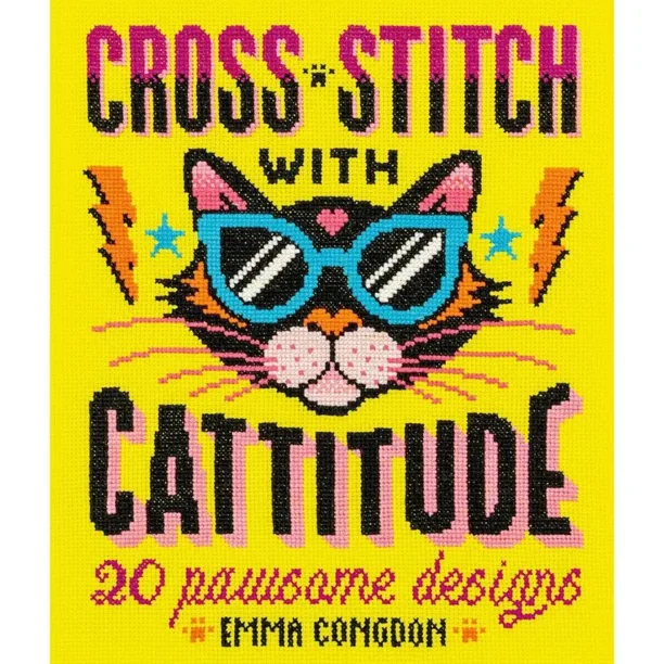 home & lifestyle carte Cross Stitch with Cattitude by Emma Congdon