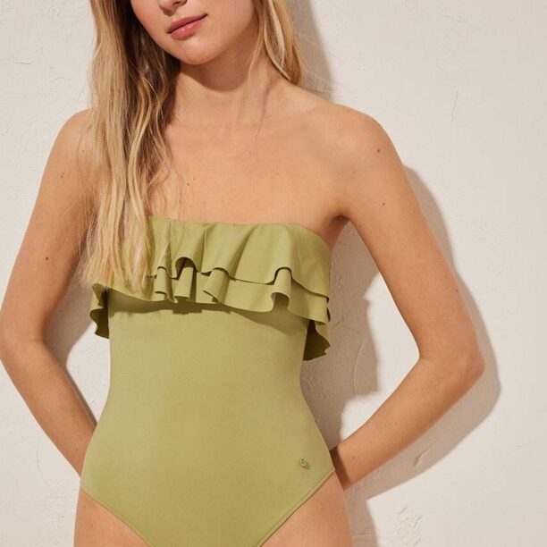 women'secret costum de baie dintr-o bucată MACARELLA culoarea verde