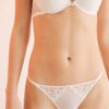 women'secret tanga FEMININE NEW FLOCK culoarea alb