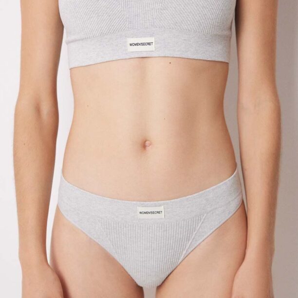 women'secret tanga SEAMLESS 2 culoarea gri