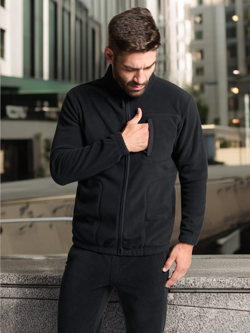 Bluză sport din fleece - negru preţ