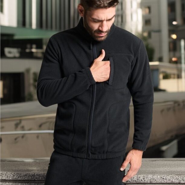 Bluză sport din fleece - negru