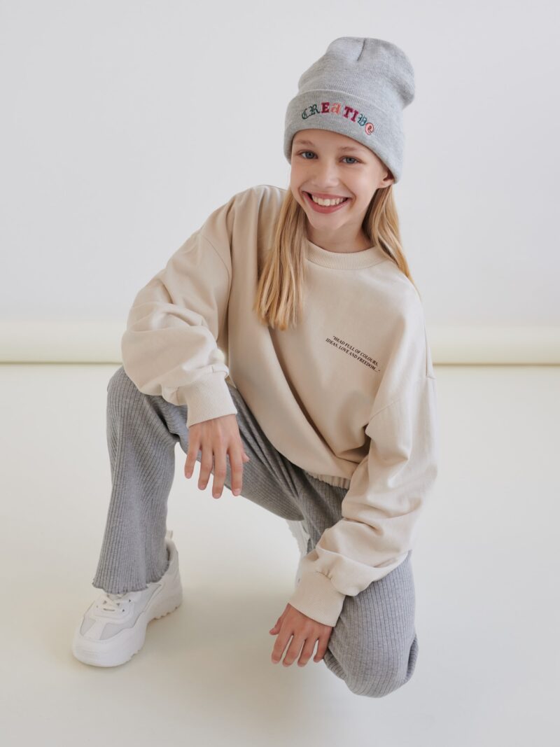 Cumpăra Bluză sport oversized - crem