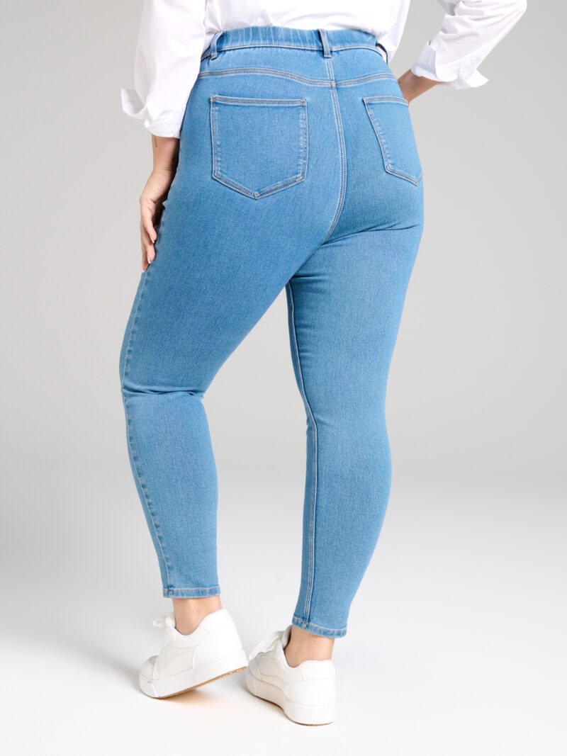 Cumpăra Colanți din denim PLUS SIZE - albastru