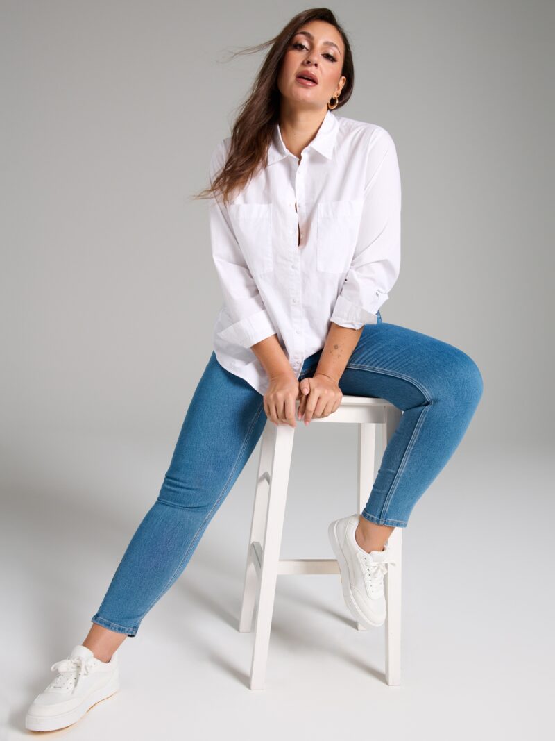 Original Colanți din denim PLUS SIZE - albastru