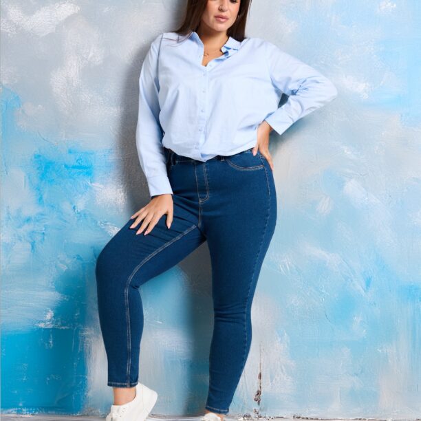 Colanți din denim PLUS SIZE - bleumarin preţ