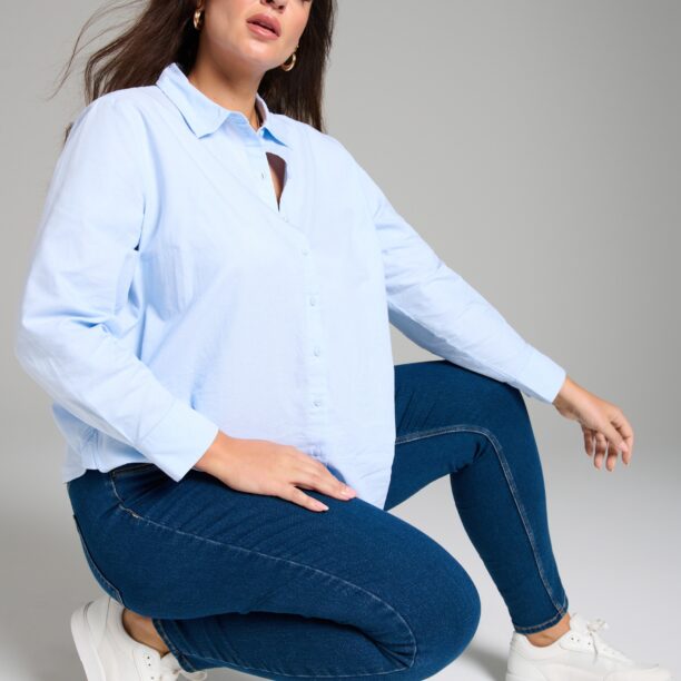 Preţ Colanți din denim PLUS SIZE - bleumarin